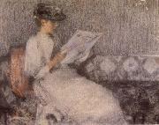 James Guthrie The Morning paper USA oil painting artist